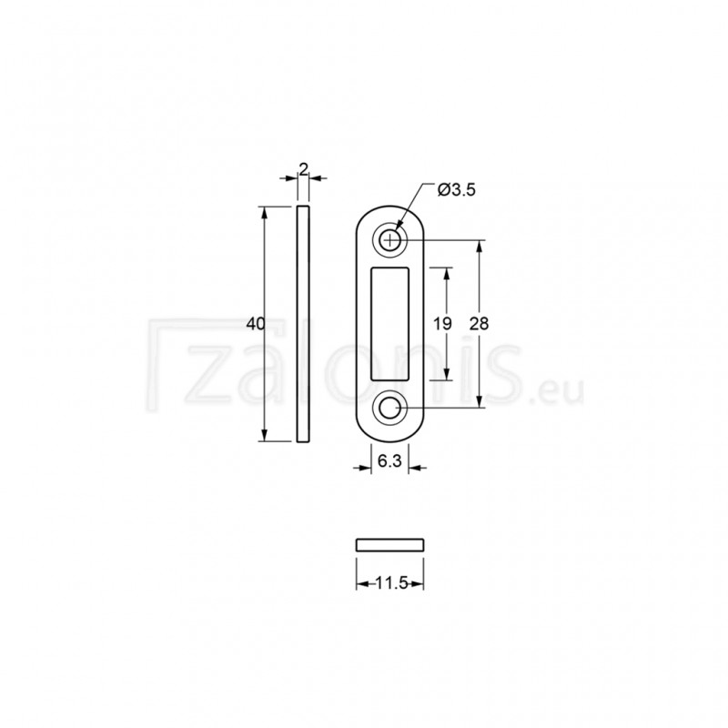PUSH BUTTON CATCH LOCK / BRASS